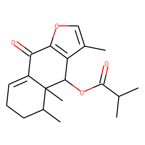 4β-(Isobutyryloxy)-3,4aβ,5β-trimethyl-4,4a,5,6-tetrahydronaphtho[2,3-b]furan-9(7H)-one