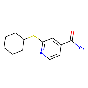 2-(CYCLOHEXYLTHIO)-PYRIDINE-4-CARBOXAMIDE