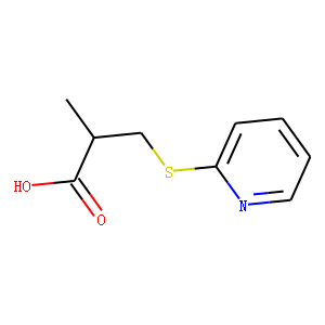 Propanoic acid, 2-methyl-3-(2-pyridinylthio)-, (2S)- (9CI)