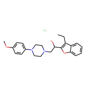 alpha-(3-Ethyl-2-benzofuranyl)-4-(4-methoxyphenyl)-1-piperazineethanol  monohydrochloride