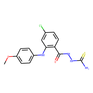 Benzoic acid, 4-chloro-2-((4-methoxyphenyl)amino)-, 2-(aminothioxometh yl)hydrazide