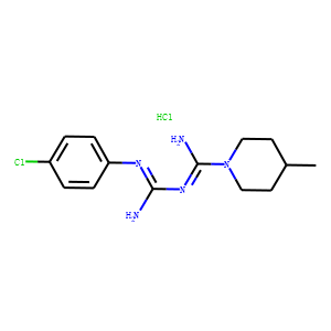 N-((p-Chlorophenyl)amidino)-4-methyl-1-piperidinecarboxamidine monohyd rochloride