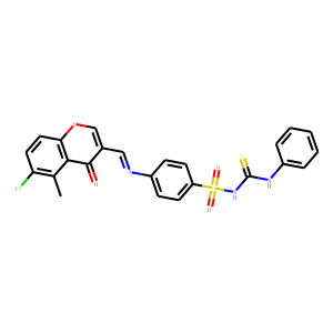 Benzenesulfonamide, 4-(((6-chloro-5-methyl-4-oxo-4H-1-benzopyran-3-yl) methylene)amino)-N-((phenylam
