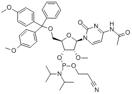 N-Acetyl-5/'-O-(4,4-dimethoxytrityl)-2/'-O-methylcytidine-3/'-(2-cyanoethyl-N,N-diisopropyl)phosphor