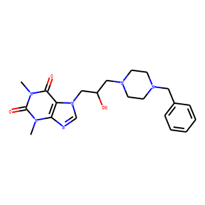 7-(beta-hydroxy-gamma-benzylpiperazinopropyl)theophylline