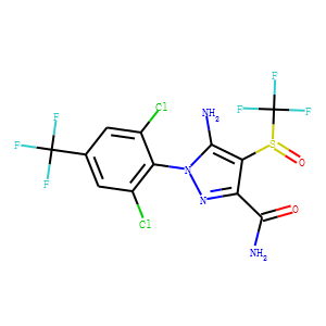 2,6-Dichloro-4-trifluoromethylphenyl)-3-carboxamido-4-trifluoromethylsulfinyl-5-aminopyrazole