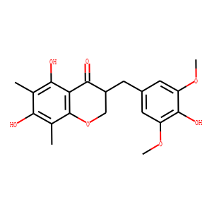 5,7-Dihydroxy-3-(4-hydroxy-3,5-dimethoxybenzyl)-6,8-dimethylchroman-4-one