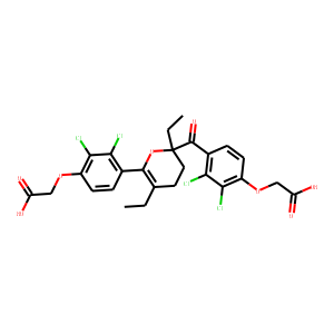 2-(4-(2-(4-(Carboxymethoxy)-2,3-dichlorobenzoyl)-2,5-diethyl-3,4-dihydro-2H-pyran-6-yl)-2,3-dichloro