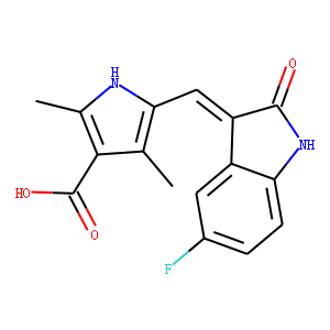 5-((Z)-(5-Fluoro-2-oxoindolin-3-ylidene)methyl)-2,4-dimethyl-1H-pyrrole-3-carboxylic acid