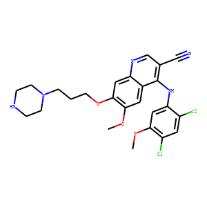 4-[(2,4-Dichloro-5-methoxyphenyl)amino]-6-methoxy-7-[3-(1-piperazinyl)propoxy]-3-quinolinecarbonitri