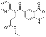 Ethyl 3-(4-(methylamino)-3-nitro-N-(pyridin-2-yl)benzamido)propanoate