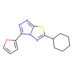 6-Cyclohexyl-3-(2-furanyl)-1,2,4-triazolo[3,4-b][1,3,4]thiadiazole