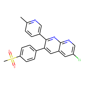 6-Chloro-2-(6-methyl-3-pyridinyl)-3-[4-(methylsulfonyl)phenyl]-1,8-naphthyridine