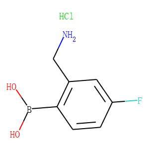 2-Aminomethyl-4-fluorophenylboronic acid, HCl