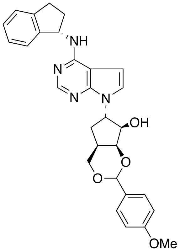(4aS,6R,7S,7aR)-6-[4-[[(1S)-2,3-Dihydro-1H-inden-1-yl]amino]-7H-pyrrolo[2,3-d]pyrimidin-7-yl]hexahyd