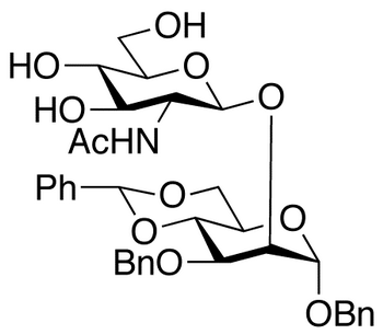 Benzyl-2-O-(2-Acetamido-2-deoxy-β-D-glucopyranosyl)-3-O-benzyl-4,6-O-benzylidene-α-D-mannose
