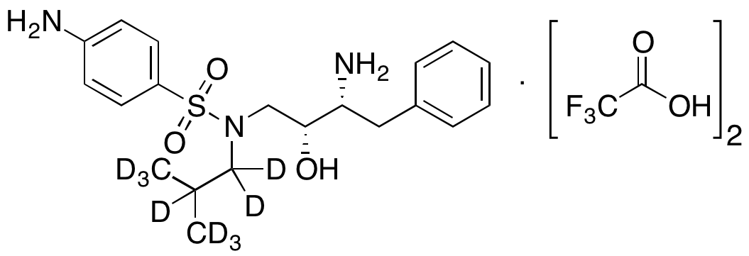 4-Amino-N-((2R,3R)-3-amino-2-hydroxy-4-phenylbutyl)-N-isobutylbenzenesulfonamide-d9 Bis(2,2,2-triflu