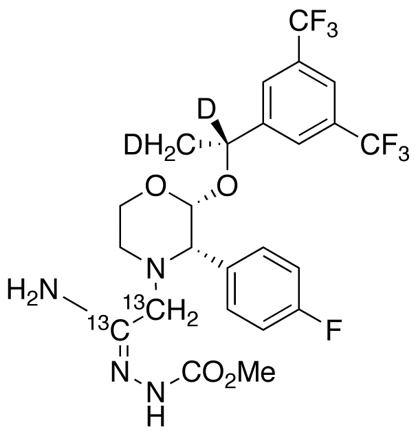 2-(R)-[1-(R)-(3,5-Bis(trifluoromethyl)phenyl)ethoxy]-3-(S)-fluorophenyl-4-[(2-N-methoxycarbonyl)acet