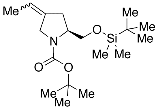 (2S)-2-[[(tert-Butyldimethylsilyloxy]methyl]-4-ethylidene-1-pyrrolidinecarboxylic Acid tert-Butyl Es