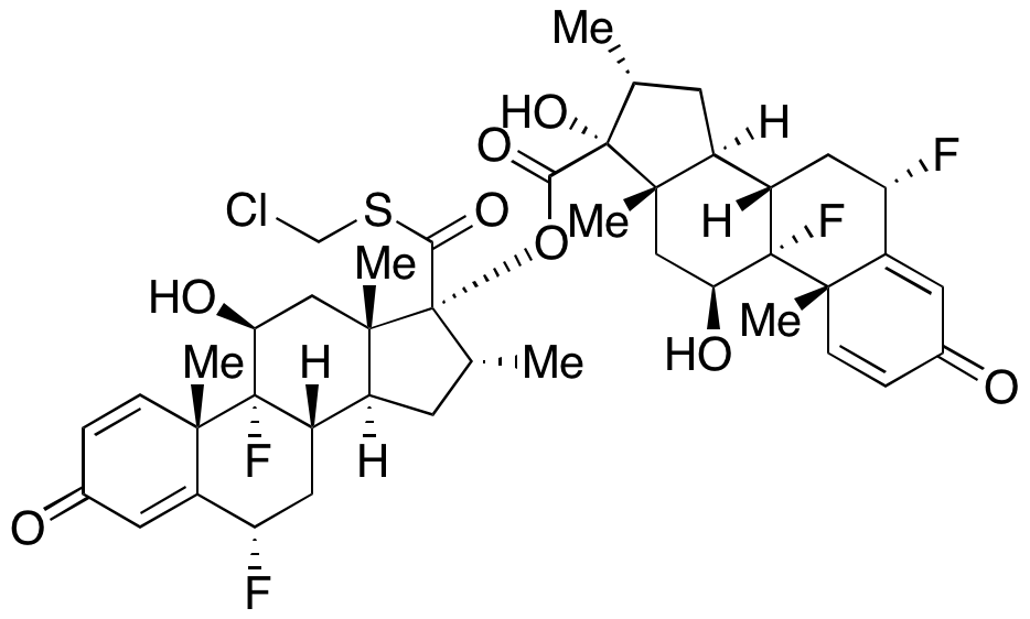22-Desfluoro-22-chlorofluticasone Dimer Impurity