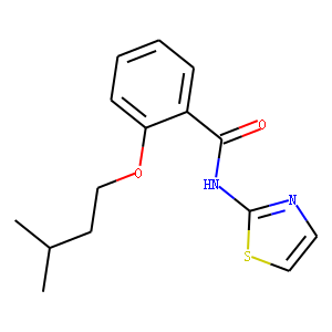 2-(3-Methylbutoxy)-N-(1,3-thiazol-2-yl)benzamide