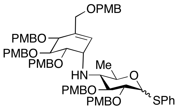 Tetrahydro-6-methyl-5-[[4,5,6-trihydroxy-3-(hydroxymethyl)-2-cyclohexen-1-yl]amino]-2H-Pyran-2,3,4-t